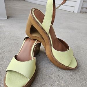 Lucky Brand Lime Wedge Sandals